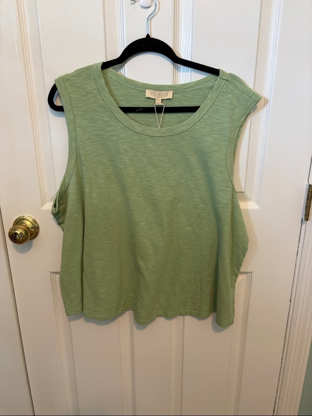 Pastel Green Sleeveless Tank - Relaxed Scoop Neck